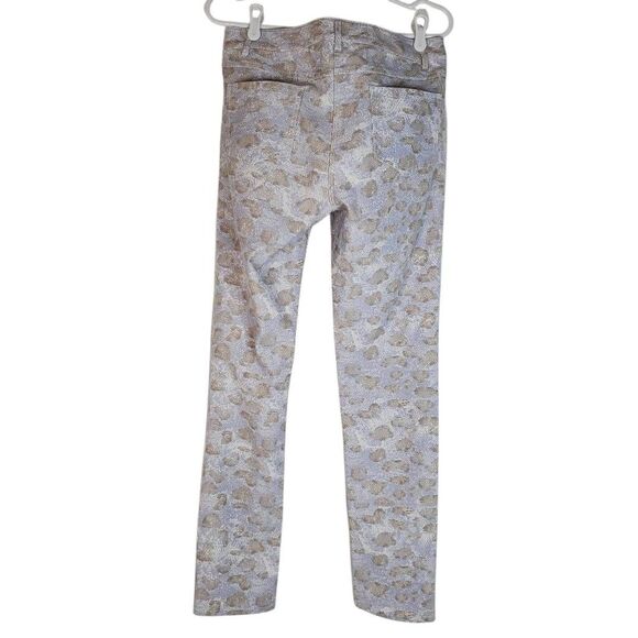 J. McLaughlin Snakeskin Print Mid-rise Lexi Slim Jeans Periwinkle Tan Size 8 - Picture 4 of 12